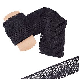 Adornos de borde de cinta de encaje de algodón gorgecraft, cinta de borla, para coser tela artesanal