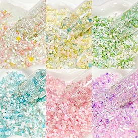 Transparent Glass Beads, Mixed Shapes