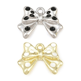 Emaille Anhänger Legierung, Bowknot Charms, Gestell