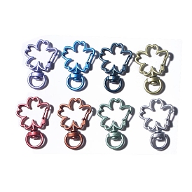 Spray Painted Alloy Swivel Lobster Claw Clasps, Swivel Snap Hook, Mixed Color