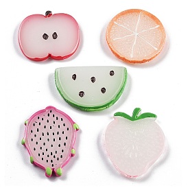 Украшение для витрины из светящейся смолы в виде кусочков фруктов, для украшения рабочего стола домашнего офиса, светится в темноте