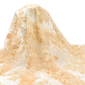 Полиэстеровая ткань для вышивки, для аксессуаров одежды, цветочным узором