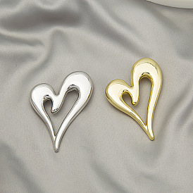 Minimalist Chic Heart Brooch Pin for Sophisticated Suit Accessorizing