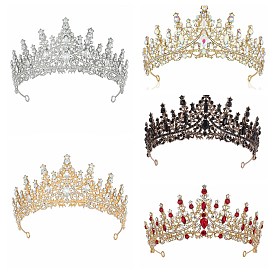 Alloy Rhinestone Crown Hair Bands for Girls Women Party Decoration