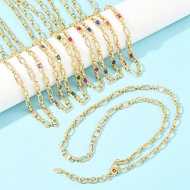 5ММ латунная цепочка с овальными звеньями, инкрустированная кубическим цирконием, без кадмия и без свинца, стойки покрытие, долговечный, реальный 18 k позолоченный