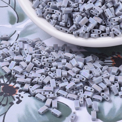 MIYUKI Half TILA Beads, Japanese Seed Beads, 2 Hole, Matte Opaque Colours AB