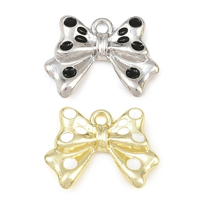 Emaille Anhänger Legierung, Bowknot Charms, Gestell