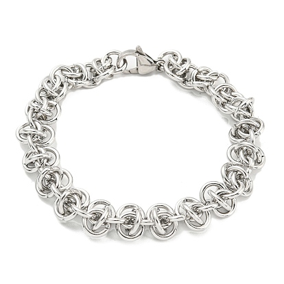 304 Stainless Steel Byzantine Chain Bracelet