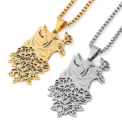 201 подвесные из нержавеющей стали ожерелья, кошка