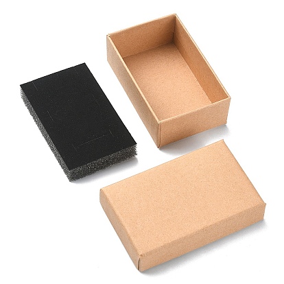 Cardboard Jewelry Set Box, for Ring, Necklace, Rectangle