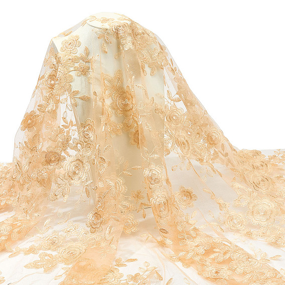 Полиэстеровая ткань для вышивки, для аксессуаров одежды, цветочным узором