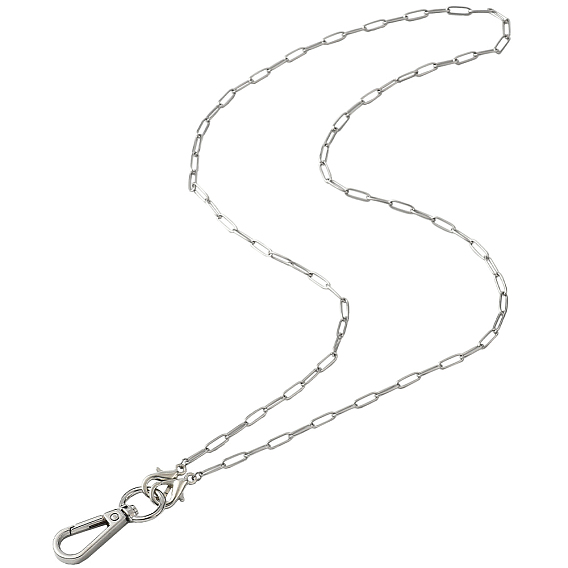 1ПК 304 подвеска из цепочек-скрепок из нержавеющей стали, с 316 застежками-карабинами из хирургической нержавеющей стали