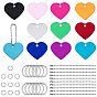 DIY Keychain Making, with Aluminum Pendants, Iron Ball Chains, Jump Ring and Split Key Ring, Heart