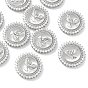 Pendentifs en laiton Shegrace avec zircon cubique transparent, plat rond avec breloques oiseaux, sans cadmium et sans plomb et sans nickel