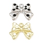 Alloy Enamel Pendants, Bowknot Charms, Rack Plating