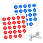 48Pcs 2 Colors PVC Hot & Cold Water Marking for Faucet, Round