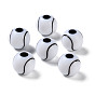 Opaque Acrylic European Beads, Craft Style, Large Hole Beads, Tennis