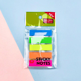 Notes autocollantes en papier, mini bloc-notes post mémo, accessoires de bureau fournitures scolaires, rectangle