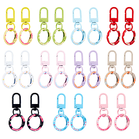 22 шт. 11 цвета запекаемая краска сплав поворотные застежки, с пружинными кольцами ворот