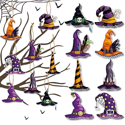 Хэллоуин бумажное украшение вечеринки, с веревкой, для домашней настенной подвески, украшения для сада и дома, разноцветные