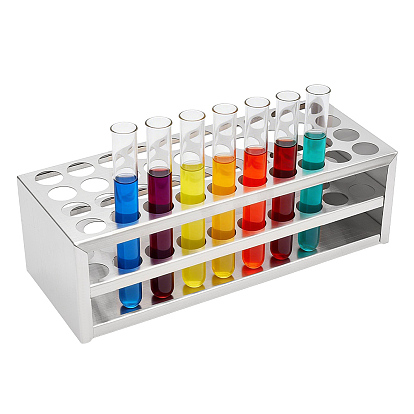 40 Многофункциональные трубчатые стеллажи для демонстрации с отверстиями из нержавеющей стали, лабораторные принадлежности, прямоугольные