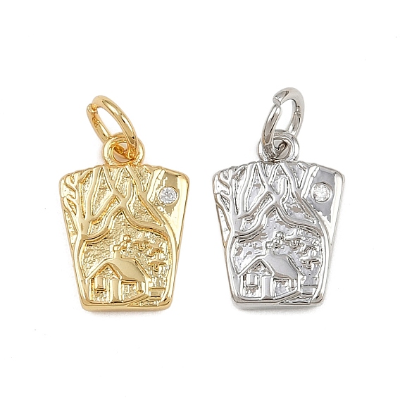 Кулон из циркония, талисманы для деревьев и домов, с целью перехода в кольце, стойки покрытие, долговечный, без свинца и без кадмия