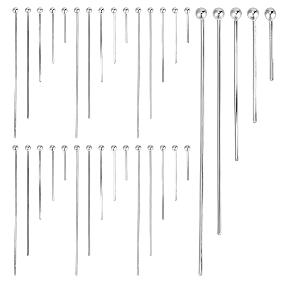 30 шт. шт. 925 булавки с шарообразными головками из стерлингового серебра, с замшевой тканью из поликарбоната квадратной серебряной полировальной салфеткой