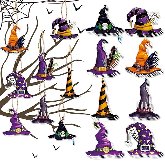 Хэллоуин бумажное украшение вечеринки, с веревкой, для домашней настенной подвески, украшения для сада и дома, разноцветные