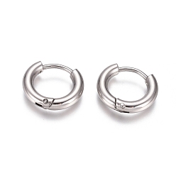 Ion Plating(IP) 304 Stainless Steel Huggie Hoop Earrings, with 316 Surgical Stainless Steel Pin, Ring