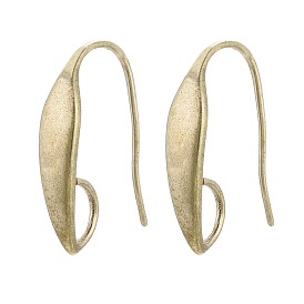 Латунные крючки для сережек, 19x4x1 мм, отверстие : 3 мм