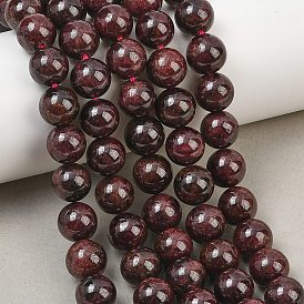 Granate natural hebras, redondo liso