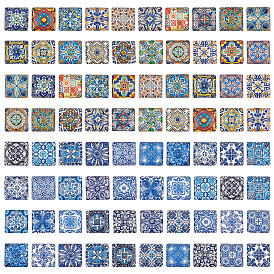 4 сумки 2 стиль стеклянные кабошоны, цветочным узором