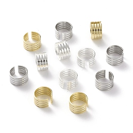 Boucles d'oreilles unisexes en laiton, rainuré