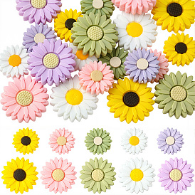 20шт 10 стили пищевые экологически чистые силиконовые шарики, маргаритка