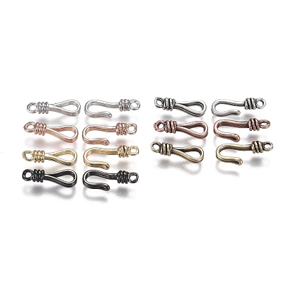 Brass Hook and S-Hook Clasps, Connector Components for Jewelry Making, Long-Lasting Plated