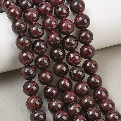 Granate natural hebras, redondo liso