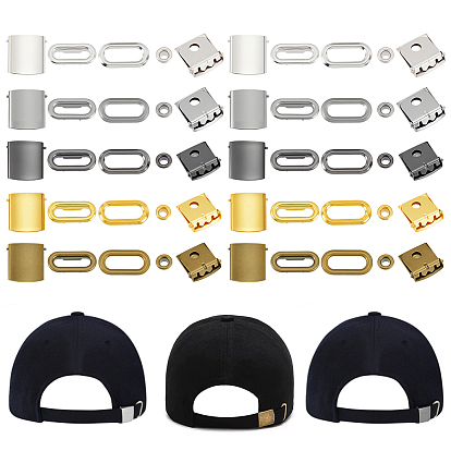 40 сумки 5 цветные железные и латунные наборы для регулировки фуражки, пряжка для бейсболки с ушком