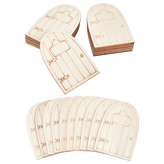 Деревянная сказочная дверь украшения