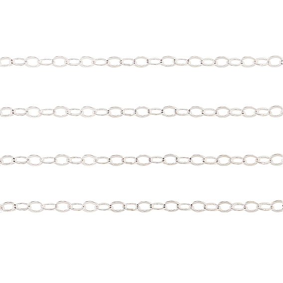 Латунные плоские овальные кабельные цепи, несварные, с катушкой, без кадмия и без свинца