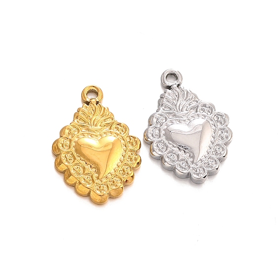 304 кулон из нержавеющей стали, сердце