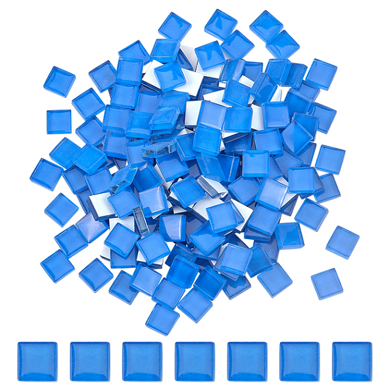 DIY Mosaic Making, with Glass Mosaic Tiles, Column Sponge Mat and Plastic Bead Containers, for Home Decoration or DIY Crafts