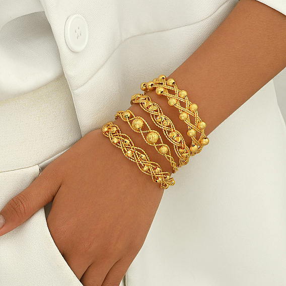 Латунь манжеты браслеты, браслеты крест-накрест для женщин