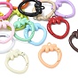 Spray Paint Alloy Spring Gate Rings, Strawberry