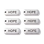 (Defective Closeout Sale: Blister) Tibetan Style Alloy Inspirational Message Pendants, Rectangle with Word