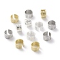 Unisex Brass Cuff Earrings, Grooved