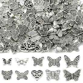 100шт. 10 стили: бабочки, тибетский стиль, бусины из сплава