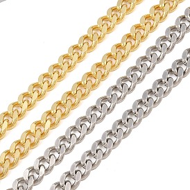 Brass Cuban Link Chains, Unwelded, with Spool, Long-Lasting Plated, Rack Plating, Lead Free & Cadmium Free