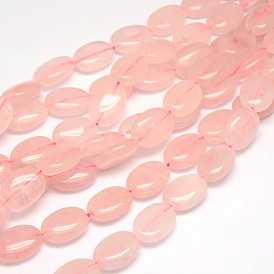 Naturel a augmenté ovale de quartz brins de perles, 18x13x6.5mm, Trou: 1mm, Environ 22 pcs/chapelet, 15.3 pouce