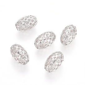 Crémaillère perles filigranes en laiton placage, creux, ovale