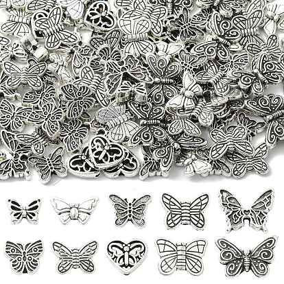 100шт. 10 стили: бабочки, тибетский стиль, бусины из сплава